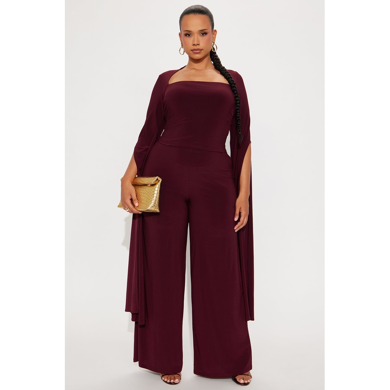 Feeling Devine Pant Set – Burgundy