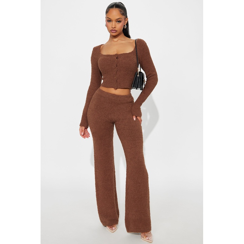 Lana Cozy Sweater Pant Set – Mocha