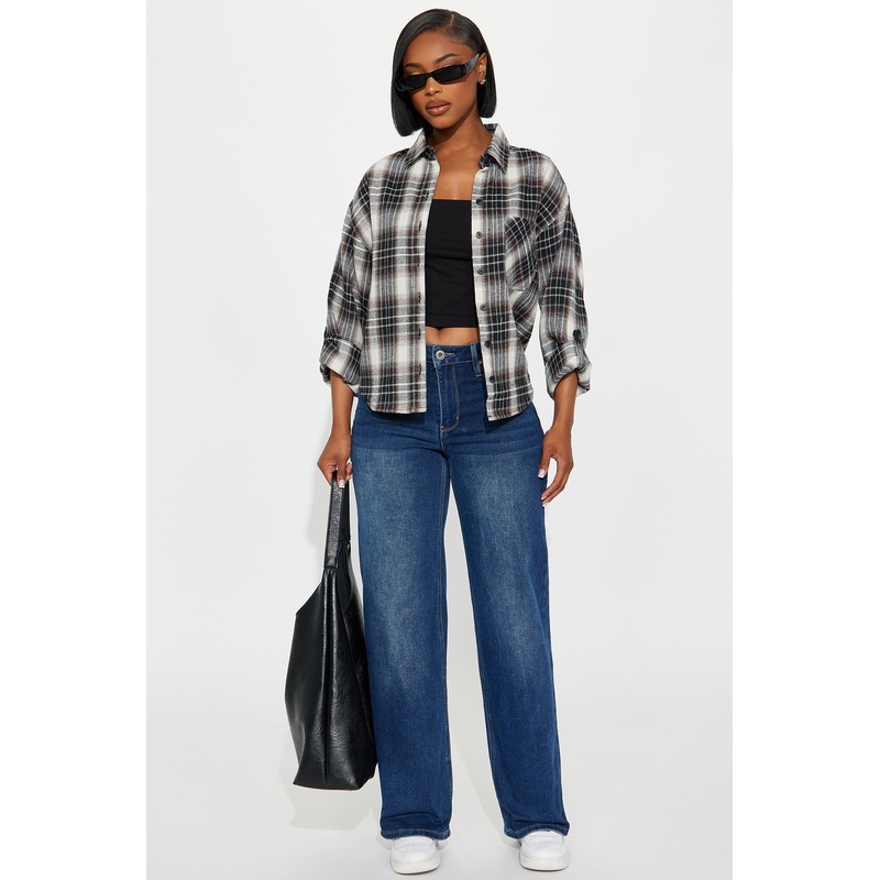 Not Your Girl Stretch Mini Flare Jeans – Medium Wash