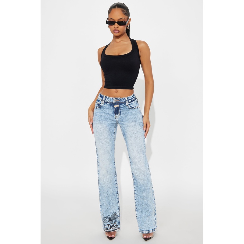 Von Dutch Low Rise Bootcut Jeans – Light Wash
