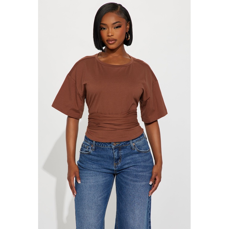 Zero Warning Tie Waist Short Sleeve Tshirt – Coco