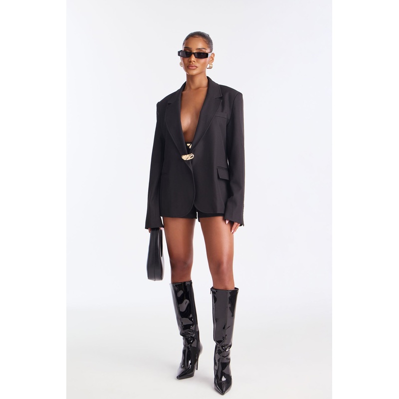 Invested In Me Blazer Short Set – Black