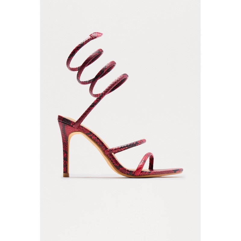 Paton Wrap Up Heels – Burgundy