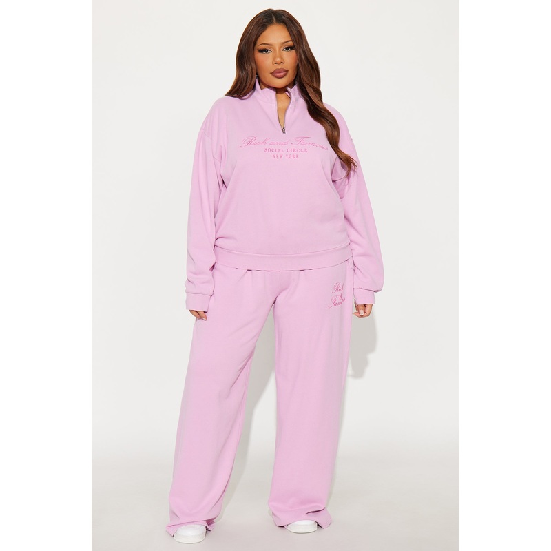 Rich Girl Fleece Pant Set – Lilac