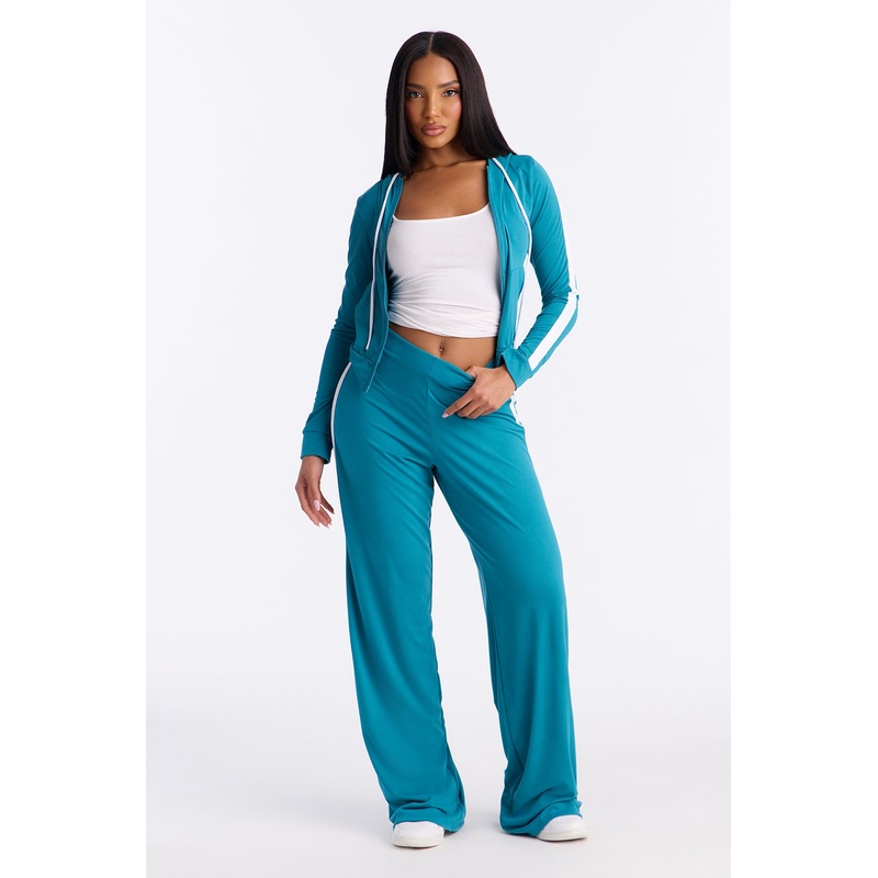 Tennis Courts Wide Leg Pant Set – Teal