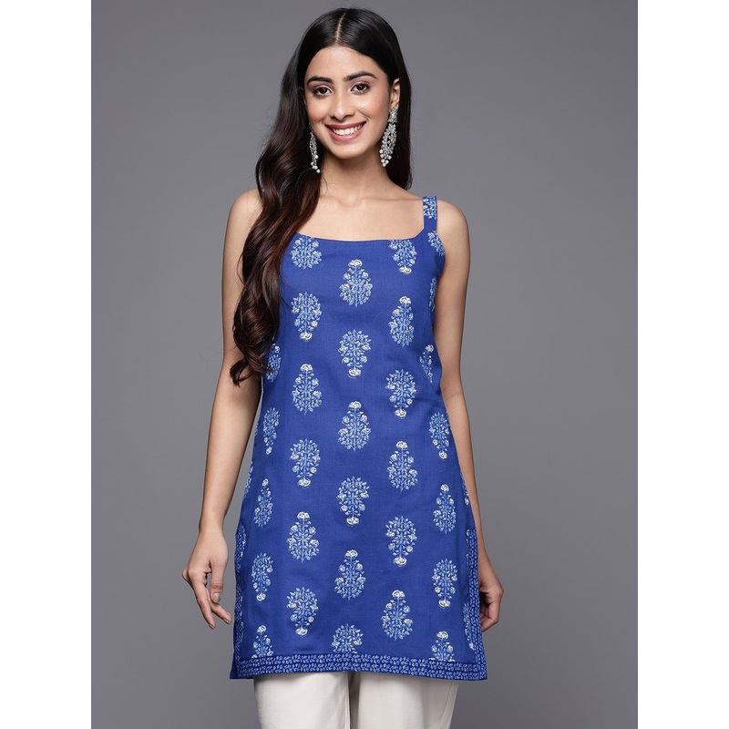 Ahalyaa Floral Printed Pure Cotton Tunic