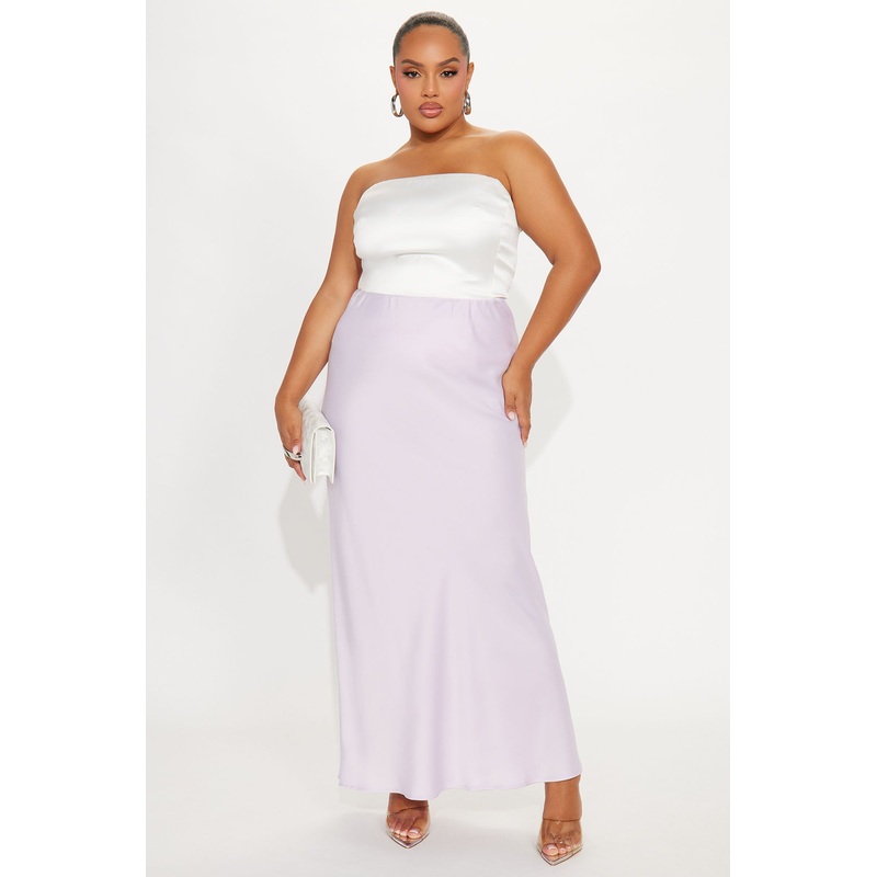 Brunch to GNO Satin Maxi Skirt – Lilac
