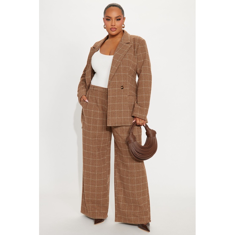 Coffee And Conversation Wide Leg Trouser Pant 32 – Brown
