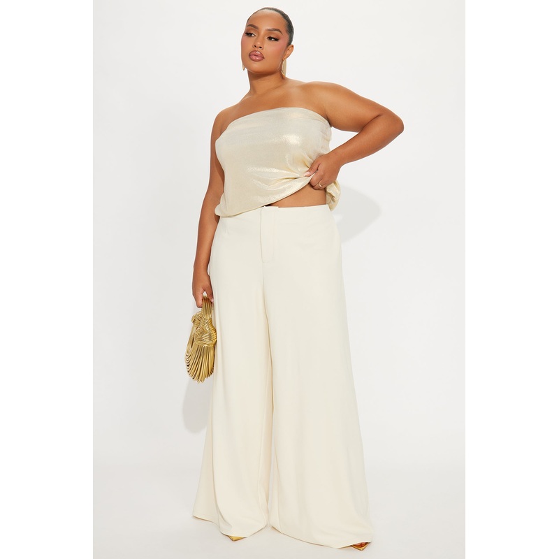 Cosette Crepe Super Wide Leg Trousers 33 – Ivory