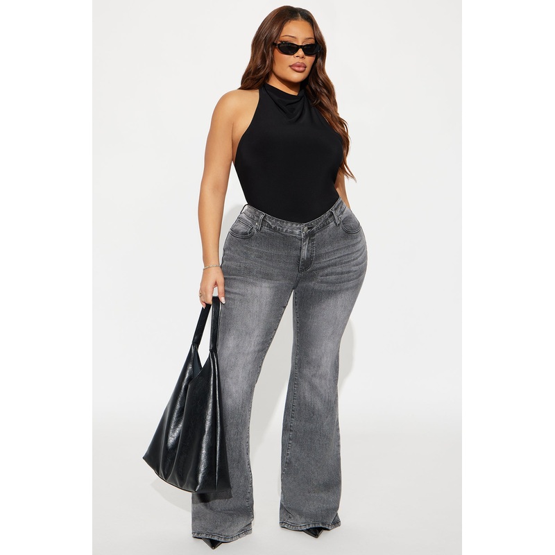 Hudson Low Rise Flare Jeans – Grey