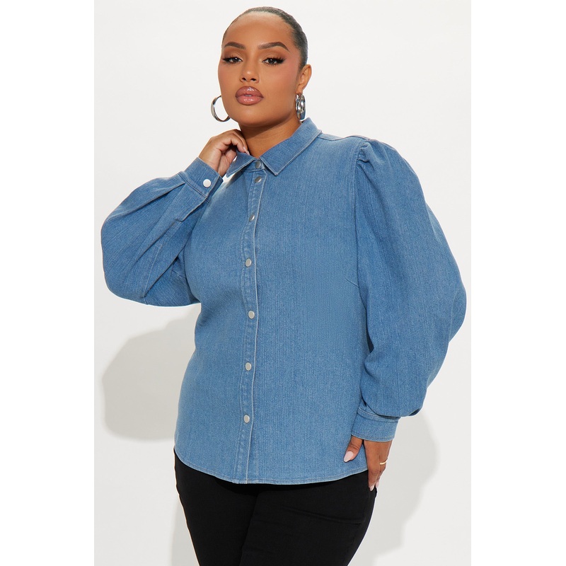 Park Ave Denim Shirt – Medium Wash