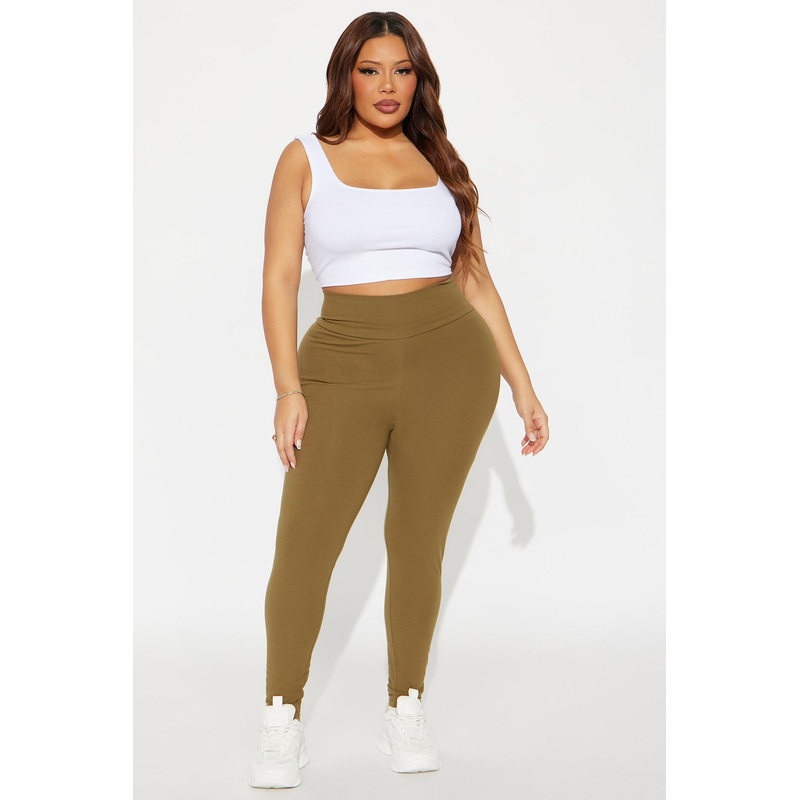 Running Around High Rise Legging – Military Green