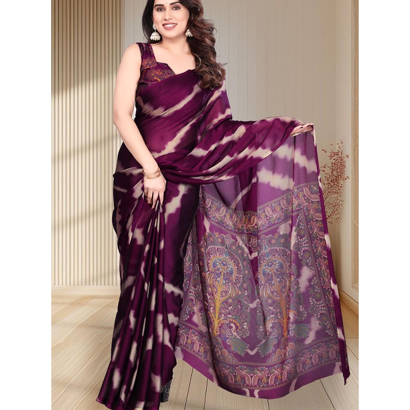 MAGNEITTA Leheriya Pure Chiffon Saree