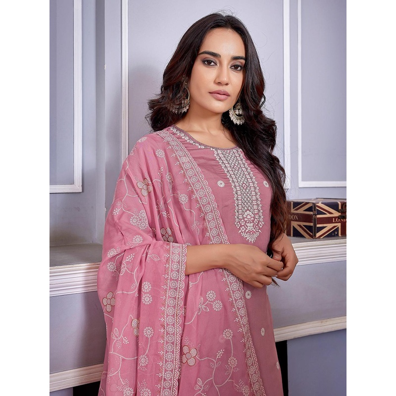 Royal Export Ethnic Motifs Embroidered Sequinned Kurta with Trouser & Dupatta