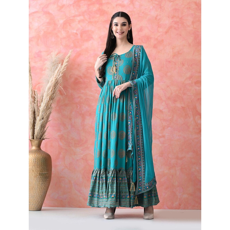 SANREKHA COLLECTION Women Geometric Printed Anarkali Kurta