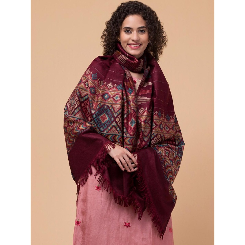 Tweedle Geometric Printed Shawl