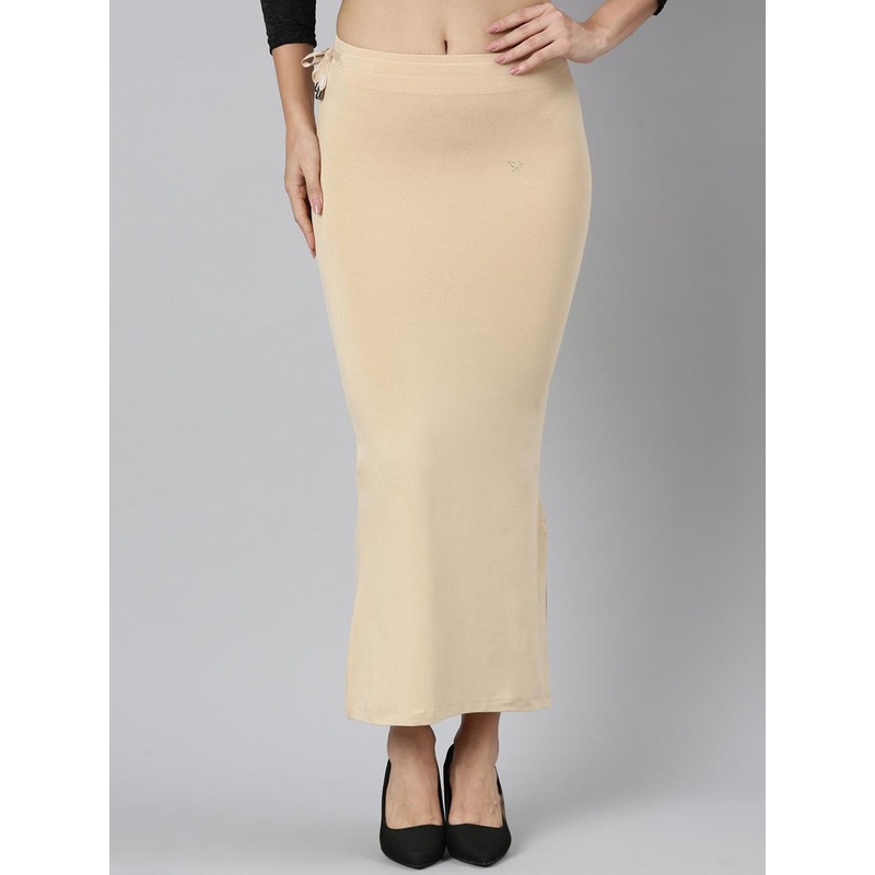 TWIN BIRDS Women Super Soft Viscose Elastane Fabric Straight Fit Saree Shapewear