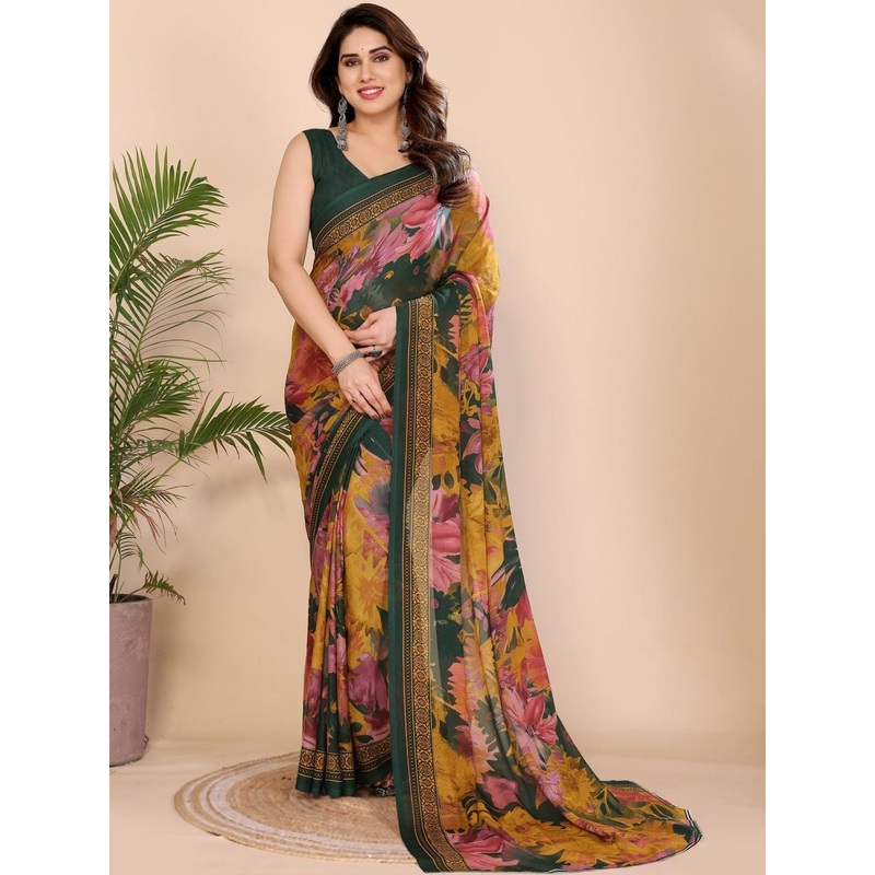 Vj Fashion Floral Pure Georgette Saree