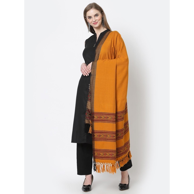 WEAVERS VILLA Women Kullu Pattern Woven Winter Shawl