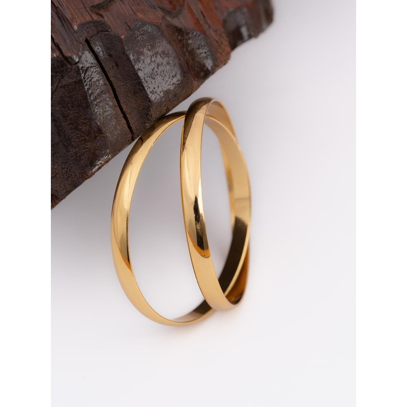 Zeraki Jewels Set Of 2 Gold Plated Bangles