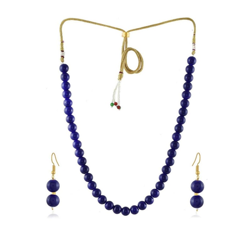 19TH JULY JEWELS Artifcial Beads Studded Alloy Jewellery Set