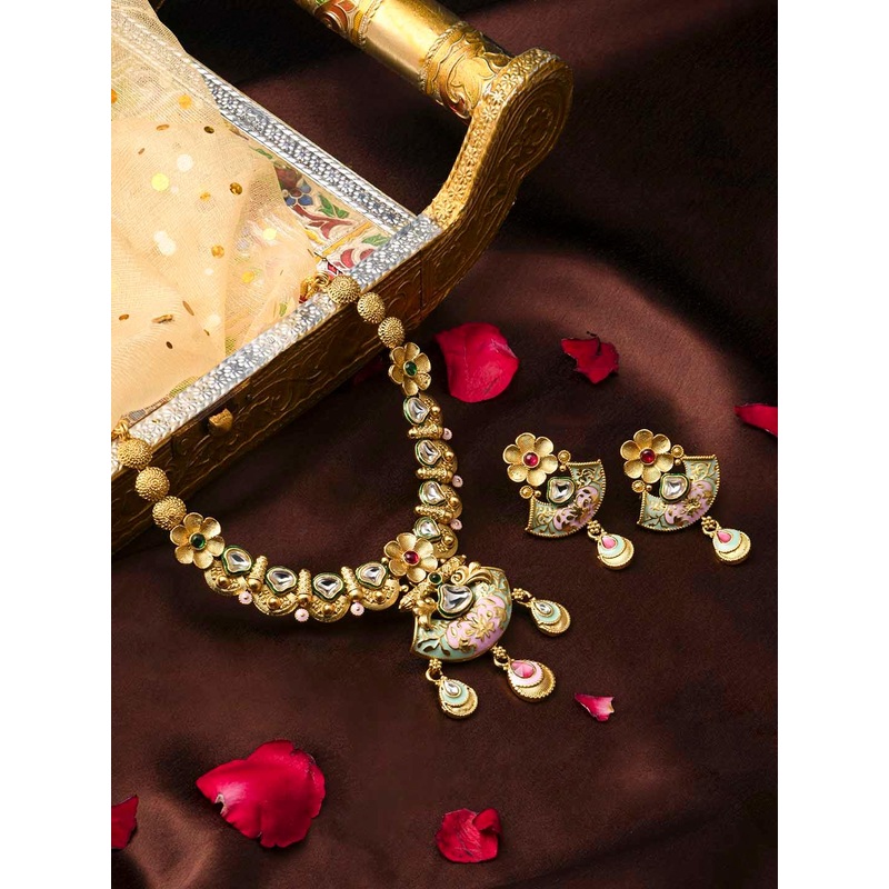 ASMITTA JEWELLERY Brass-Plated Jewellery Set