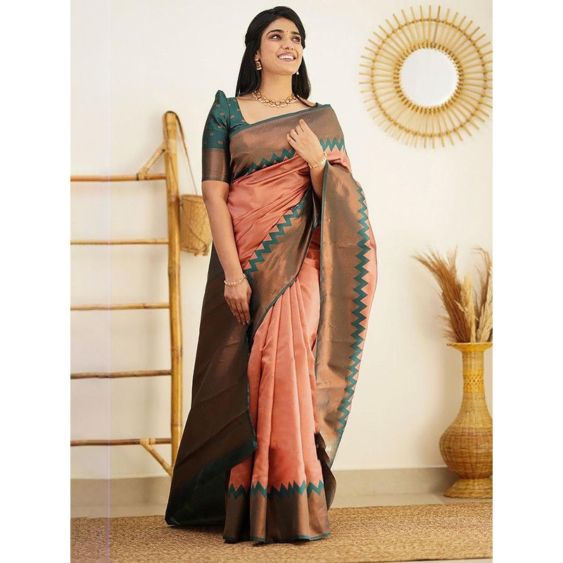 BerMondsey Woven Design Zari Banarasi Saree