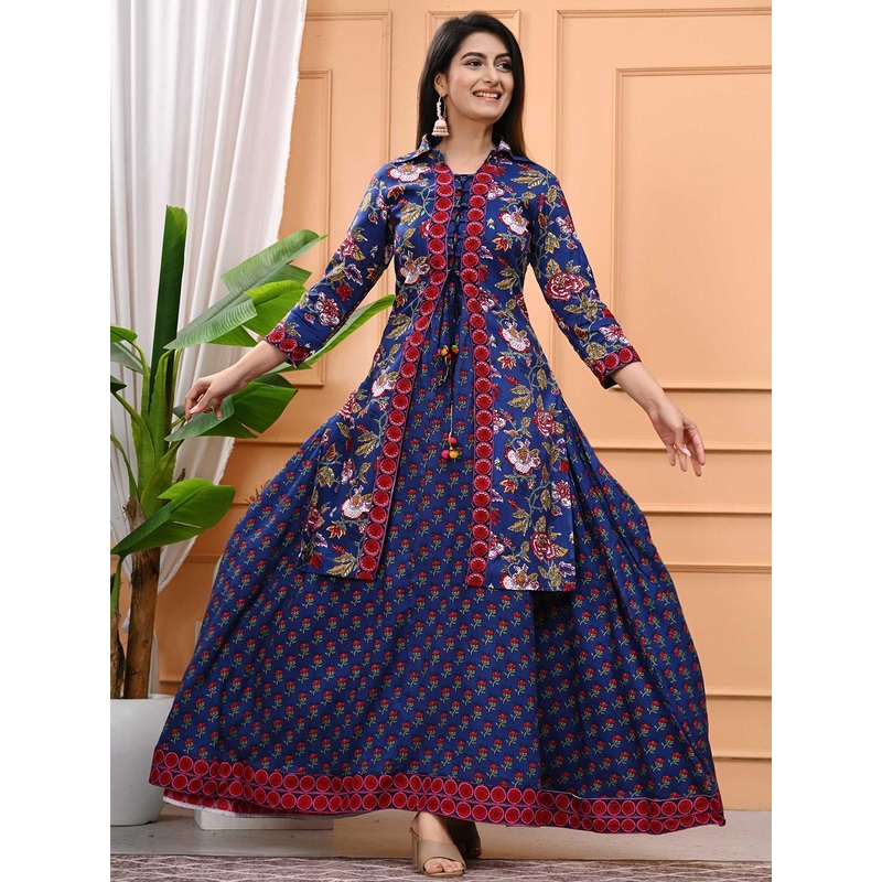 DSS FASHION Floral Printed Floral Anarkali Kurta