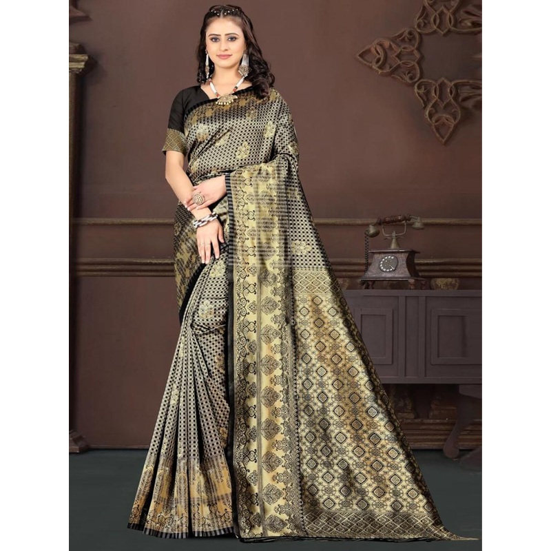F FASHION Woven Design Zari Banarasi Saree