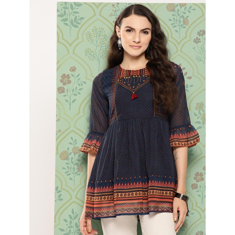 Juniper Printed Indigo Tunic