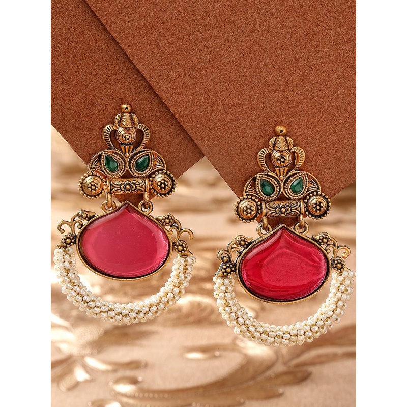KARATCART Gold-Plated Classic Drop Earrings