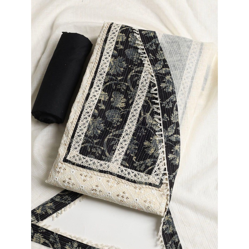 Meena Bazaar Embroidered Unstitched Dress Material