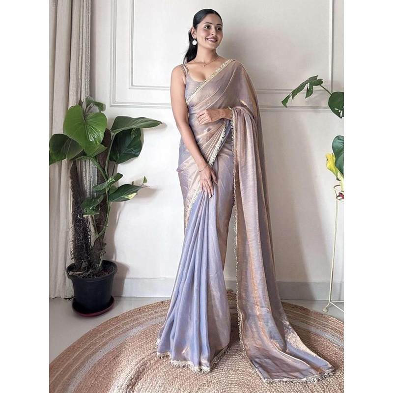 Mitera Sequinned Tissue Saree