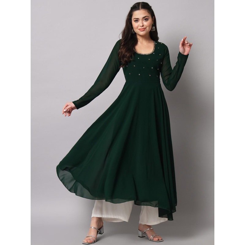 Poshak Hub Women Indie Prints Georgette Anarkali Kurta