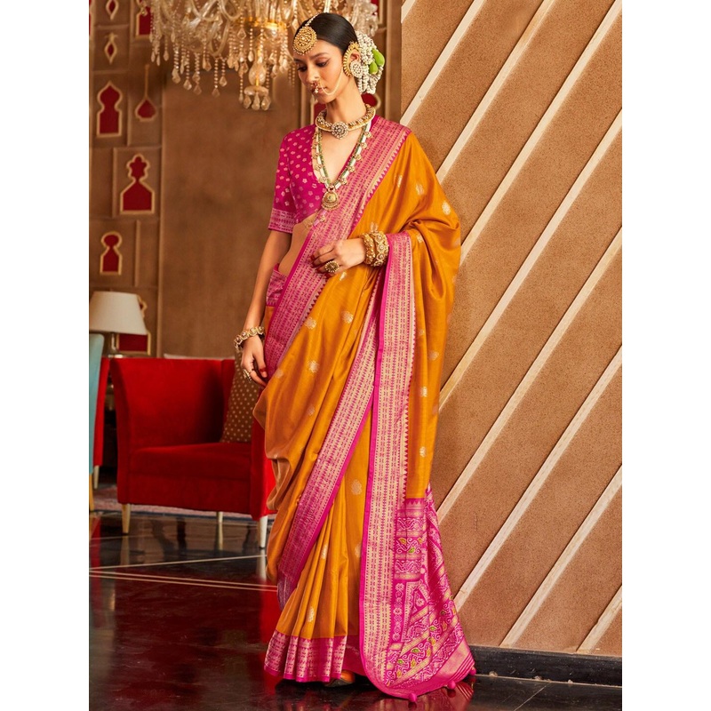 Anouk Ethnic Motifs Zari Patola Saree