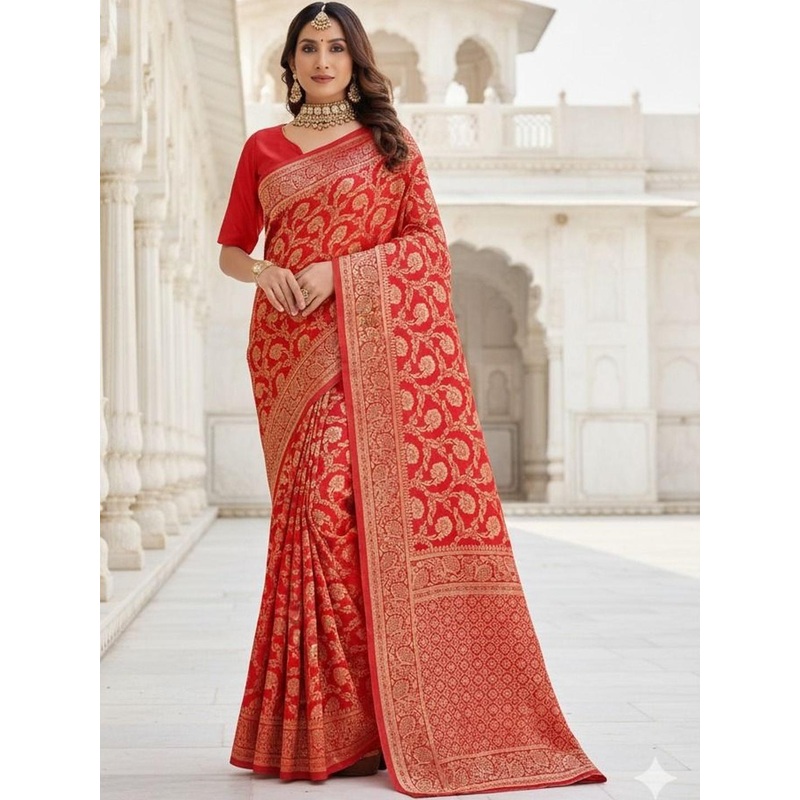Moda Rapido Ethnic Motifs Zari Heavy Work Banarasi Saree