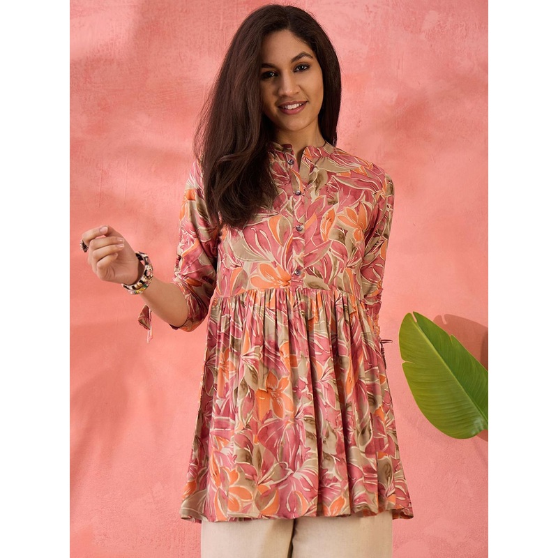 Sangria Printed Short Tops