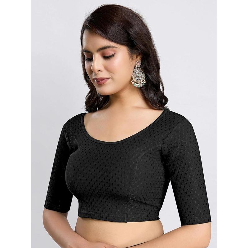 SHREEJI DESIGNER Printed Non-Padded Stretchable Saree Blouse