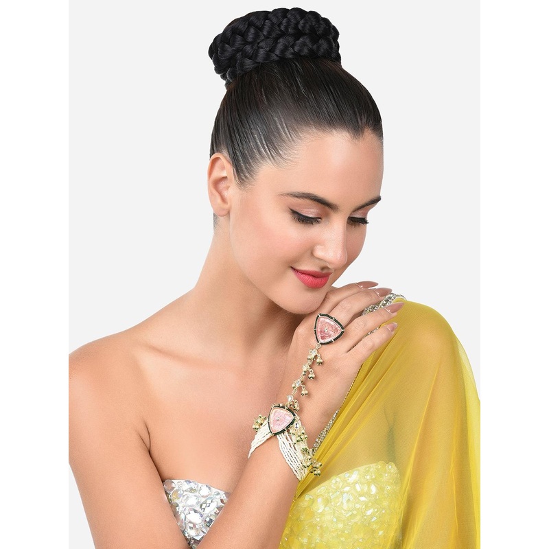 Zaveri Pearls Women Pearls Gold-Plated Ring Bracelet