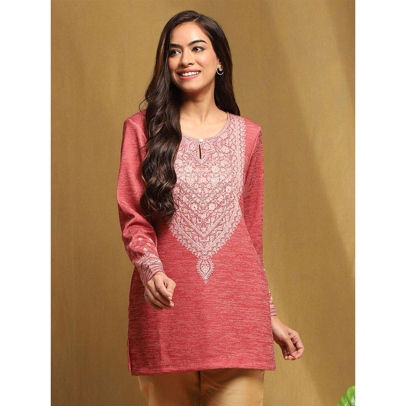 Biba Women Floral Printed Straight Kurti