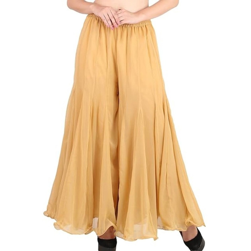 ERUDITE CLUB Women Flared Georgette Sharara Palazzos