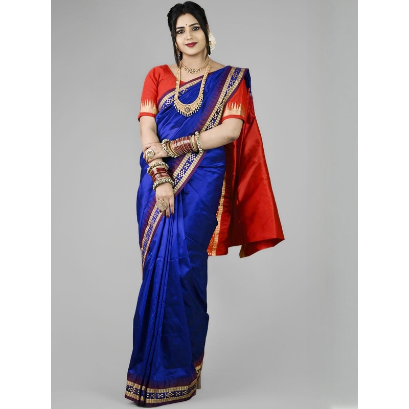 ETHNIC ODISHA HANDLOOM Woven Design Zari Art Silk Handloom Sambalpuri Saree