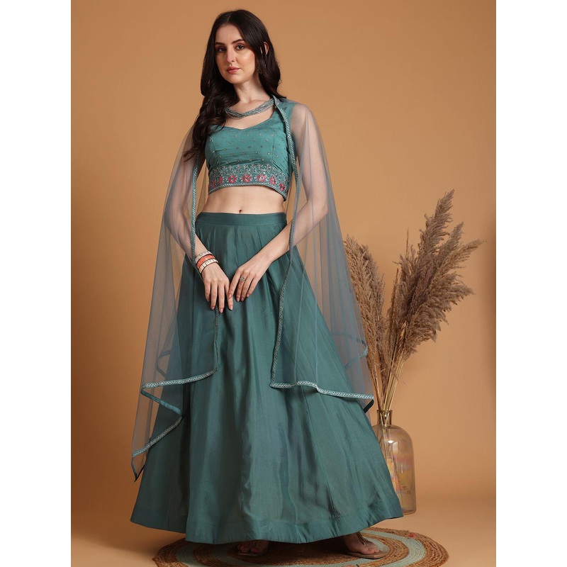 Kinjo Embroidered Sequinned Ready to Wear Lehenga & Blouse With Dupatta