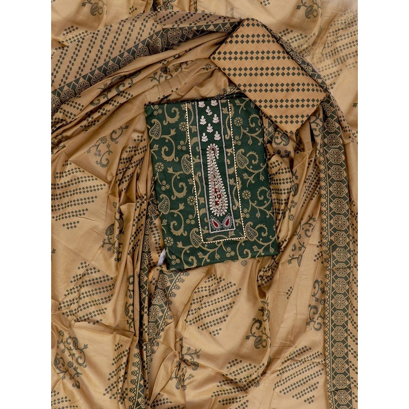 SALWAR STUDIO Printed Pure Cotton Unstitched Dress Material