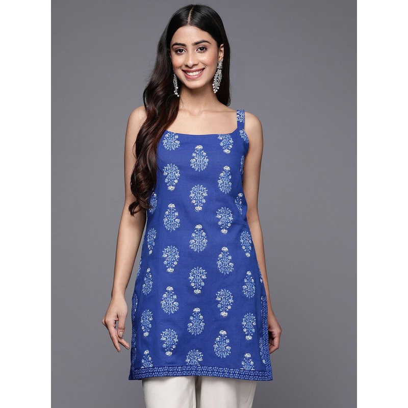 Ahalyaa Women Pure Cotton Ethnic Motifs Printed Kurtis