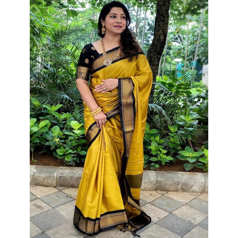 all about you Ethnic Motifs Zari Kanjeevaram Saree