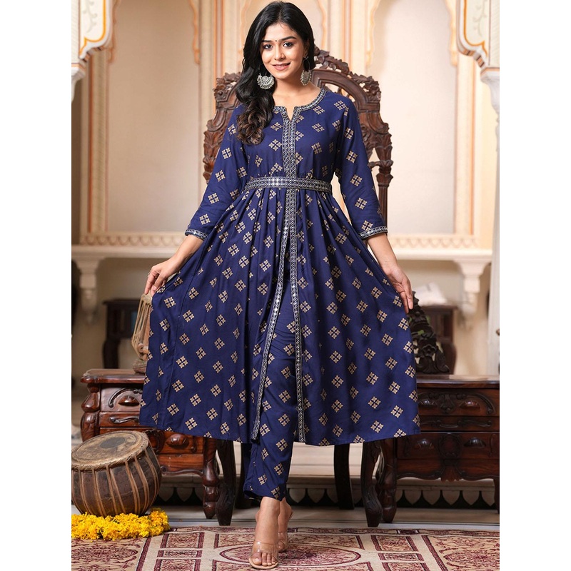 BAESD Ethnic Motifs Printed Regular Kurta with Trouser