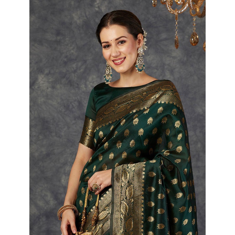 KALINI Ethnic Motifs Zari Banarasi Saree