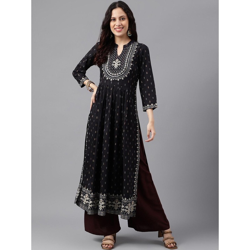 KALINI Floral Printed A-line Kurta