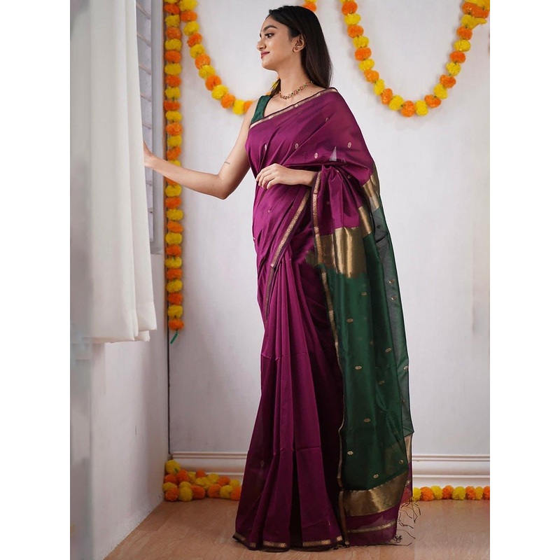 KALINI Silk Blend Kanjeevaram Saree